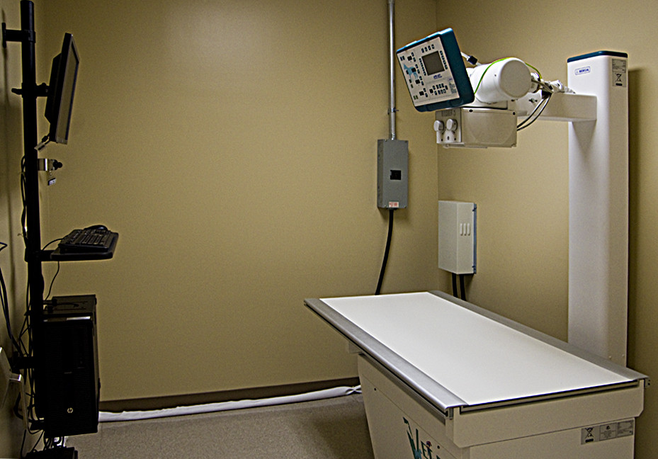 Our digital x-ray equipment in our radiology room.